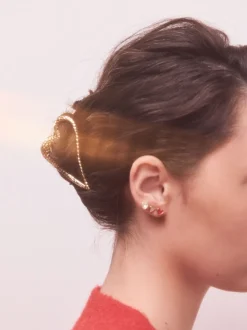 Tonalité d'or - Heart Hair Claw Clip