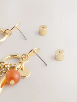 Tonalité d'or - Pendants d'oreilles en grappe