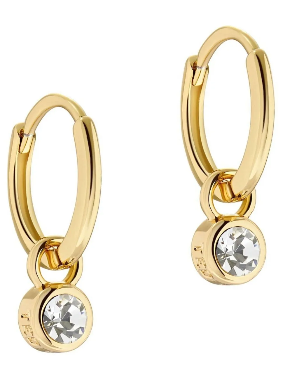 Tonalité d'or - Ted Baker SINALAA : Boucles d’oreilles Crystal Huggie