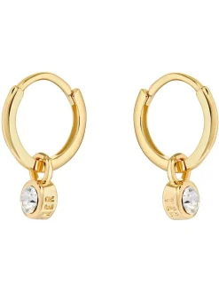 Tonalité d'or - Ted Baker SINALAA : Boucles d’oreilles Crystal Huggie