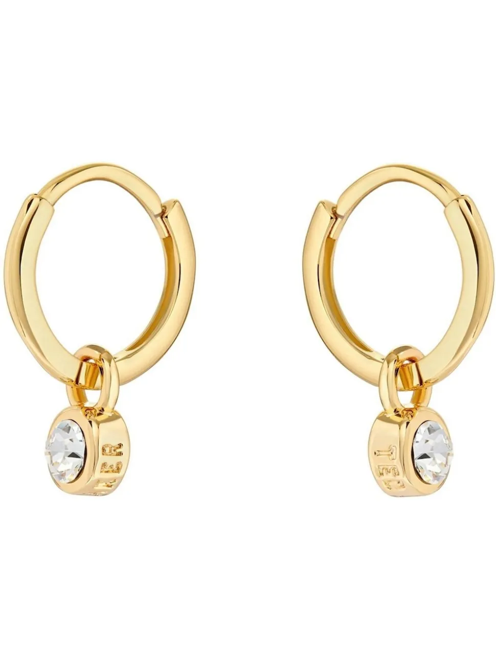 Tonalité d'or - Ted Baker SINALAA : Boucles d’oreilles Crystal Huggie