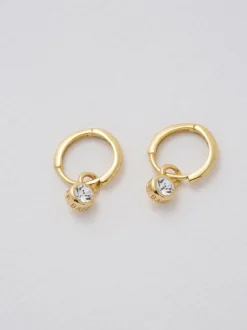 Tonalité d'or - Ted Baker SINALAA : Boucles d’oreilles Crystal Huggie