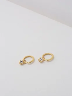 Tonalité d'or - Ted Baker SINALAA : Boucles d’oreilles Crystal Huggie