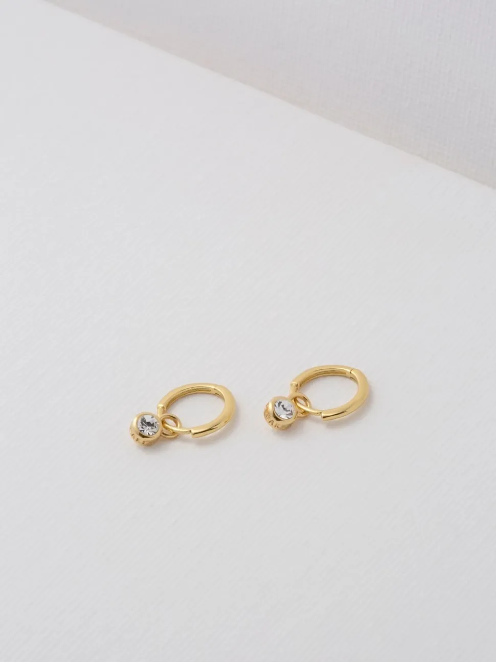 Tonalité d'or - Ted Baker SINALAA : Boucles d’oreilles Crystal Huggie