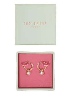 Tonalité d'or - Ted Baker SINALAA : Boucles d’oreilles Crystal Huggie