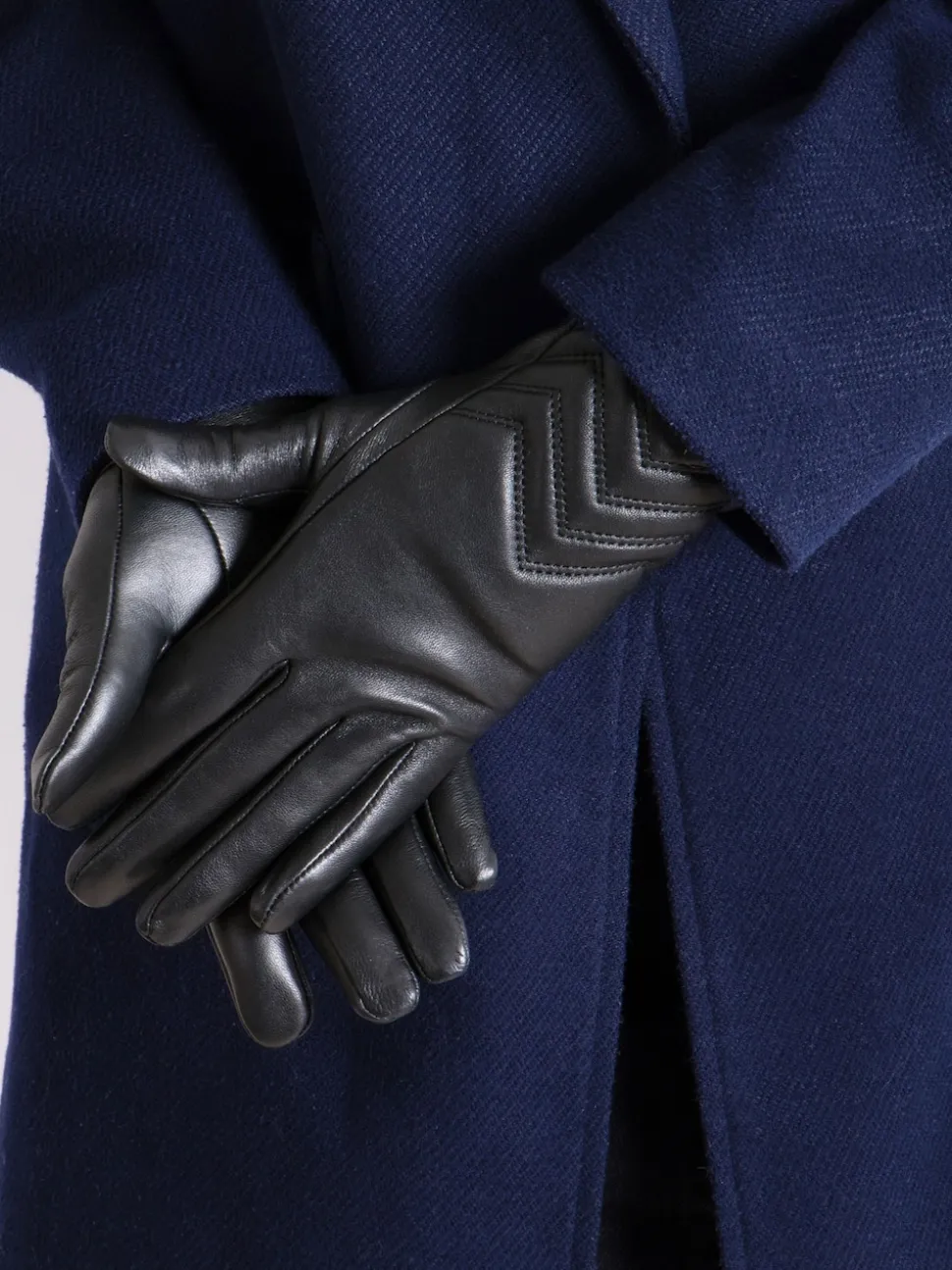 Totes Gants en cuir de première qualité Isotoner pour dames, doublés de cachemire