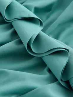 Turquoise Blue - Maillot de bain bandeau à volants avec contrôle du ventre