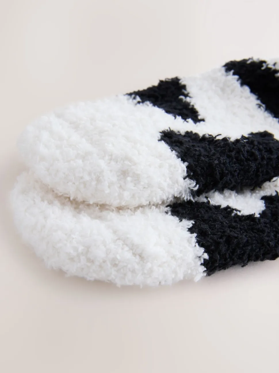 Vache noire et blanche - Lot de 1 paires de chaussettes douillettes en coffret cadeau