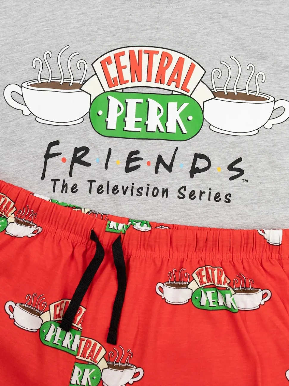 Vanilla Underground Friends Ensemble de pyjama long à Manches courtes avec Logo Central Perk