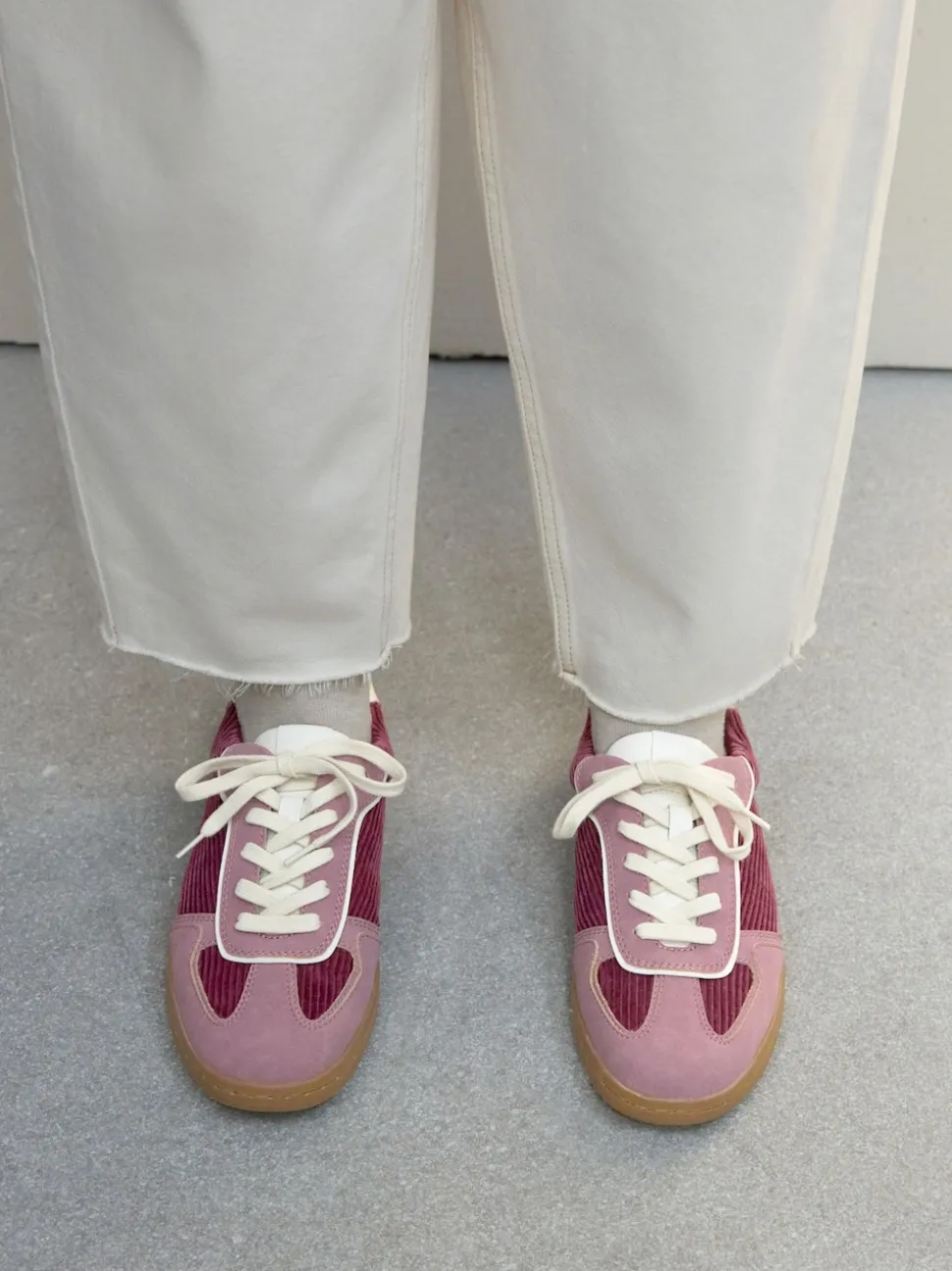 Velours côtelé rose - Forever Comfort® Lacets Formateurs