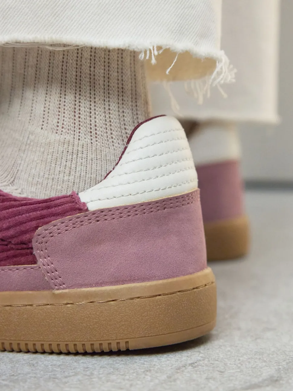 Velours côtelé rose - Forever Comfort® Lacets Formateurs