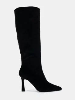 Velours noir - Novo Bottes au genou extensibles à bout pointu Galaxy
