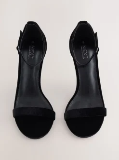 Velours noir - Sandales Forever Comfort® à talons et brides