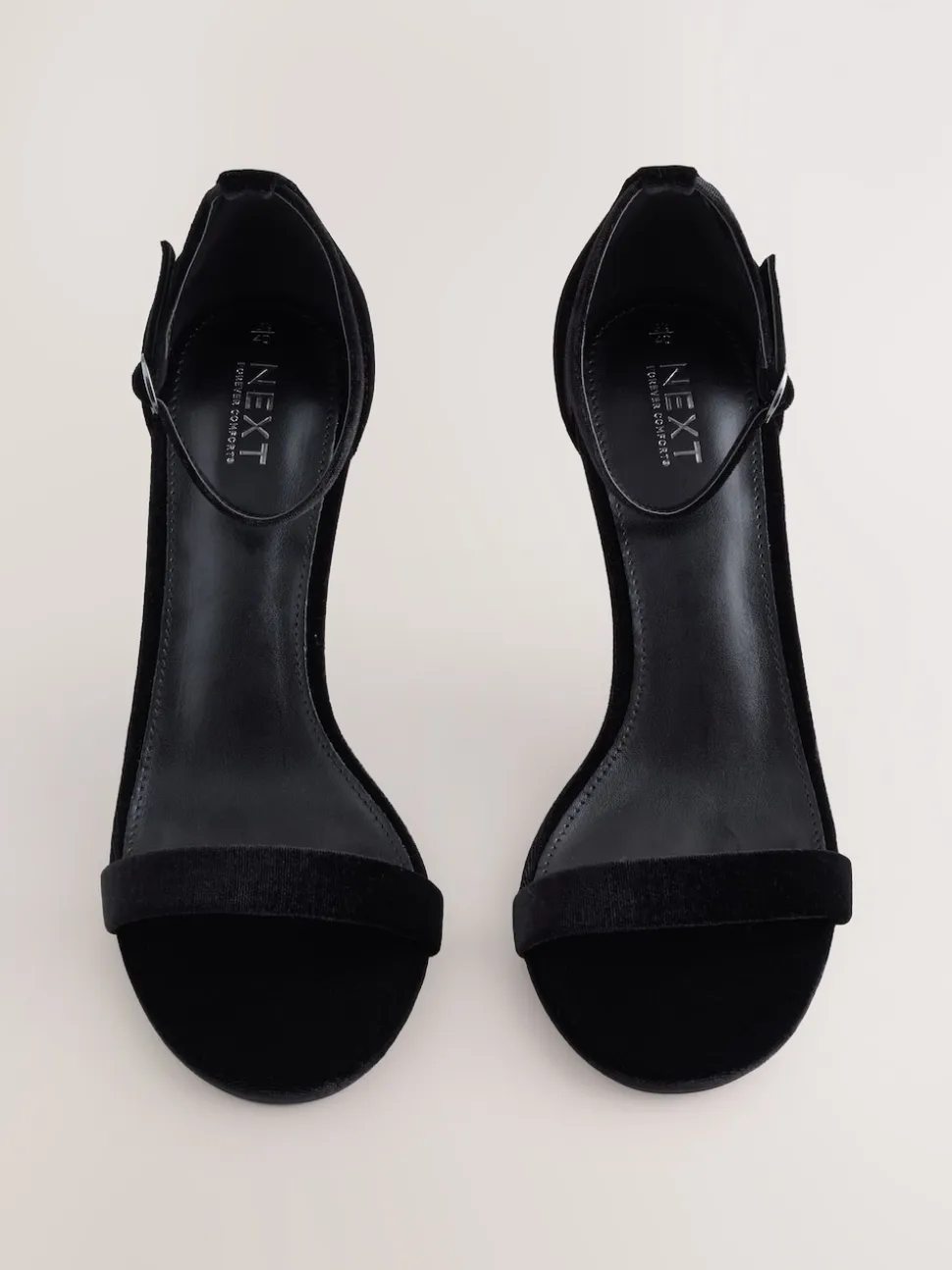 Velours noir - Sandales Forever Comfort® à talons et brides
