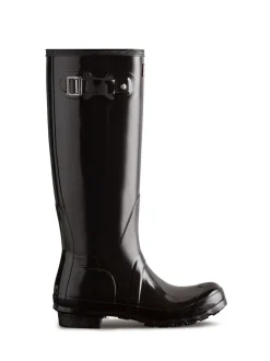 Vernies noires - Hunter Wellies Original Grand pour femmes