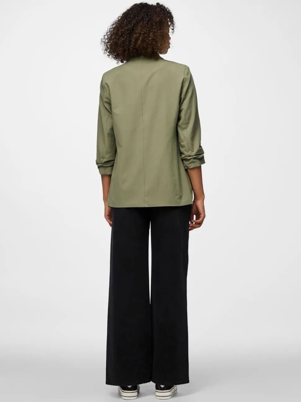 Vert - Blazer PIECES à manches froncées