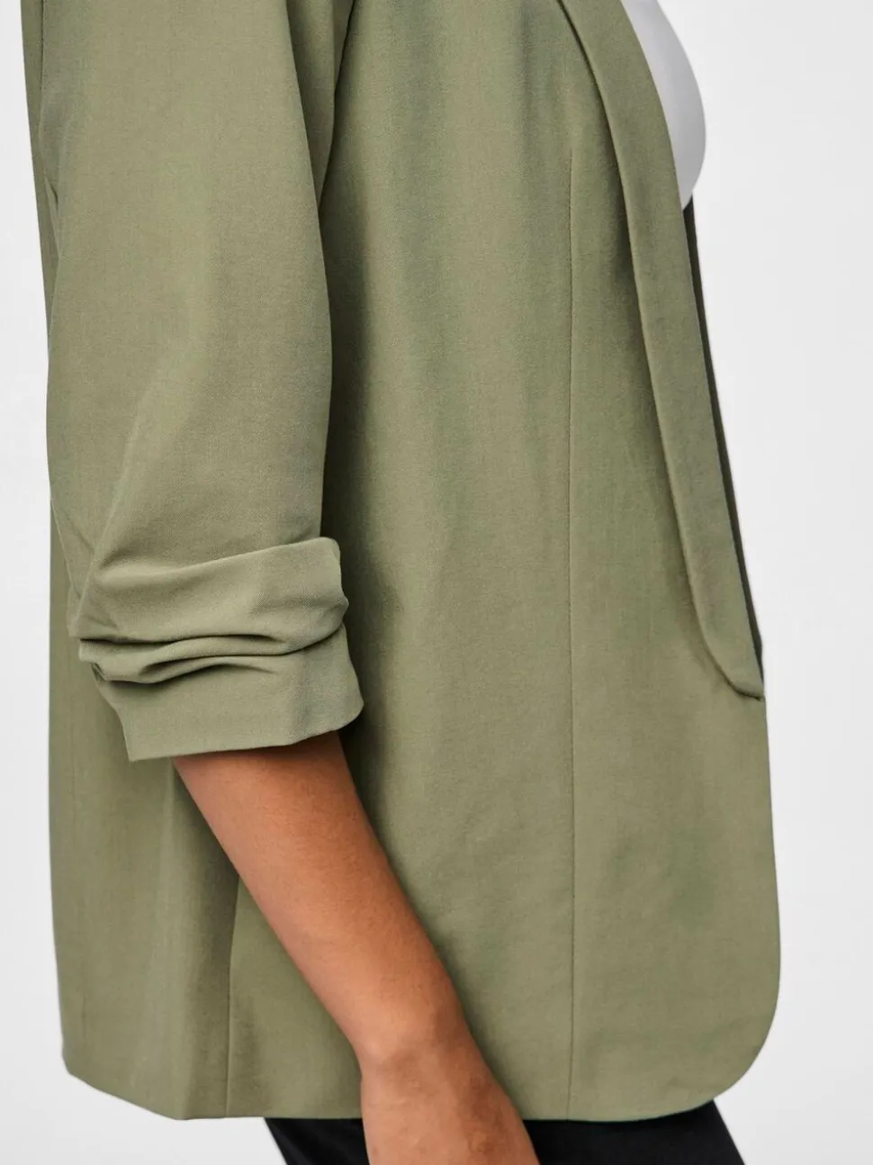Vert - Blazer PIECES à manches froncées