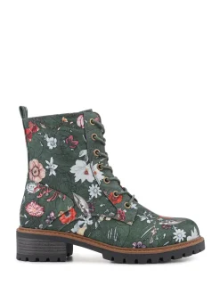 Vert - Bottes/Bottines cheville Dentelle Coupe ample Pavers