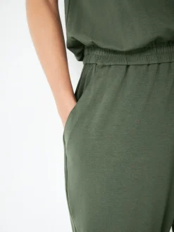 Vert - Combinaison courte en jersey Hush