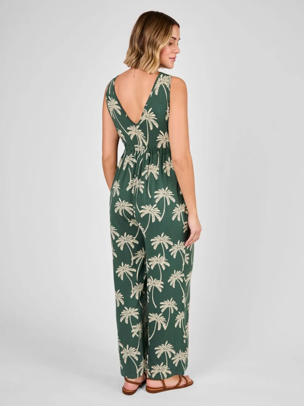 Vert - Combinaison JoJo Maman Bébé Maternité Wide Leg en jersey