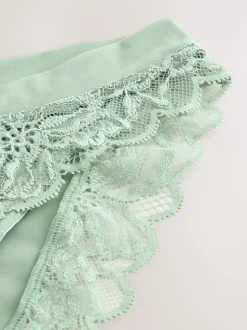 Vert - Culotte haute Ultimate Comfort à dos en dentelle