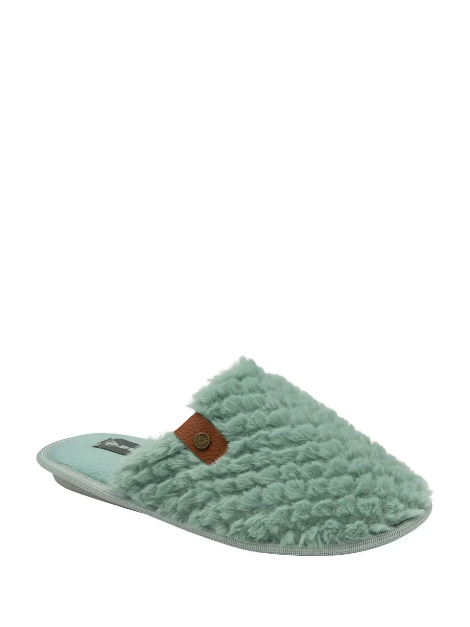 Vert - Dunlop Chaussons mules gaufrés à bout fermé pour dames