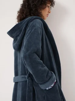 Vert - Hush Robe de chambre à capuche Fluffy