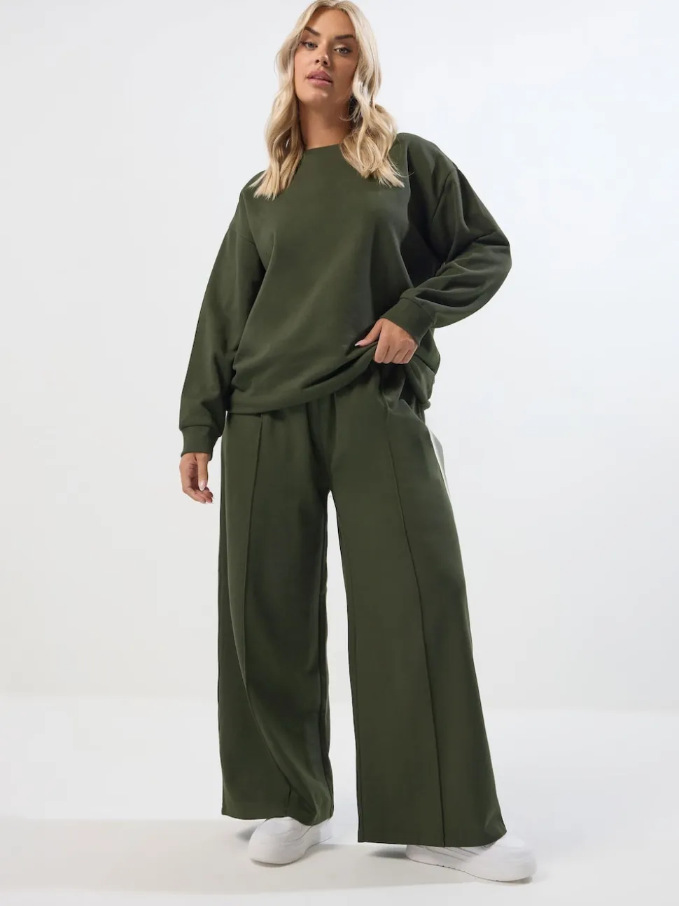 Vert - Jogging Yours Curve jambes larges