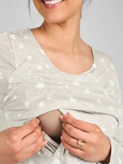 Vert à la menthe - Ensemble pyjama JoJo Maman Bébé grossesse et allaitement avec étoile