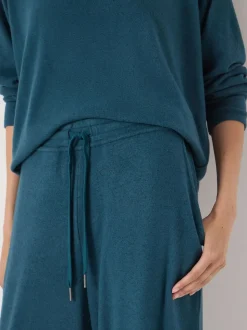 Vert - Pantalon de jogging large Hush Elle super doux