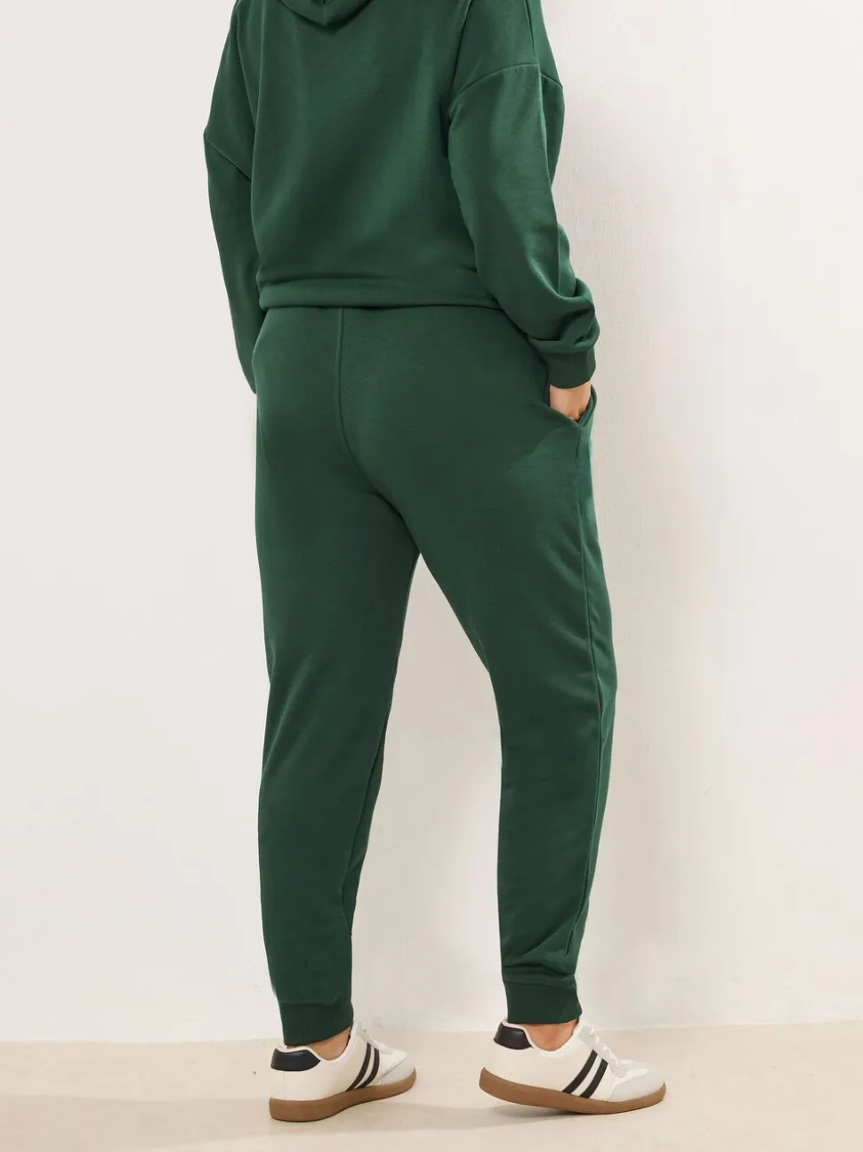 Vert - Pantalon de jogging Yours Curve à poignets noués