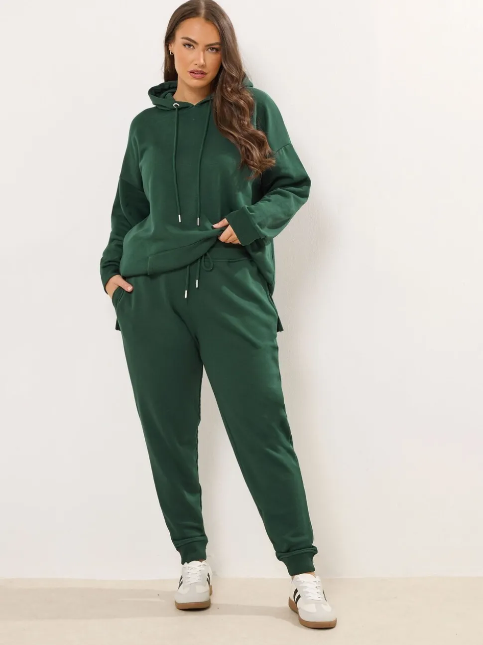 Vert - Pantalon de jogging Yours Curve à poignets noués