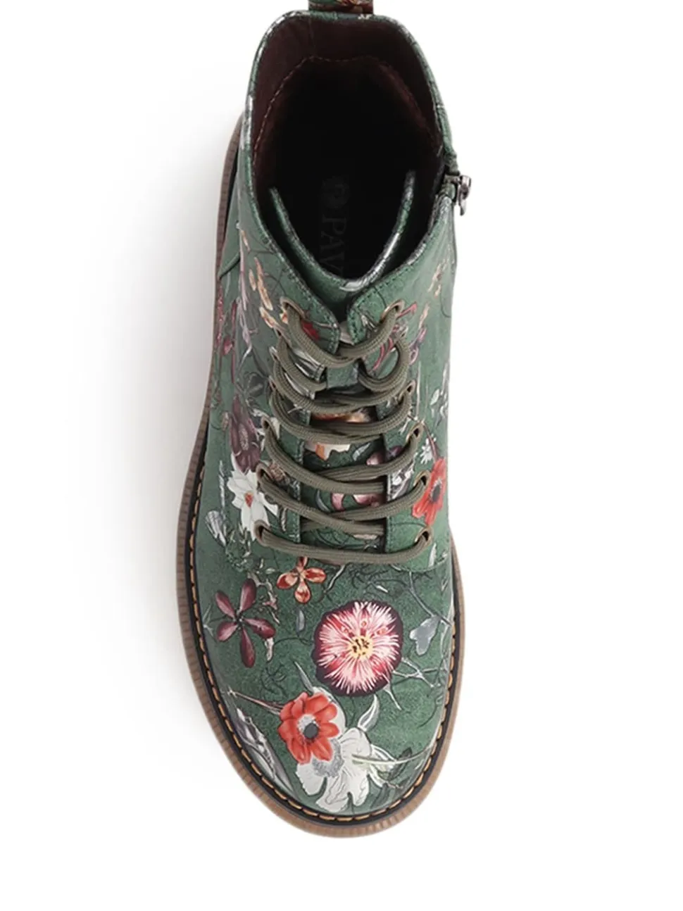 Vert - Pavers Bottes À lacets Fleuri