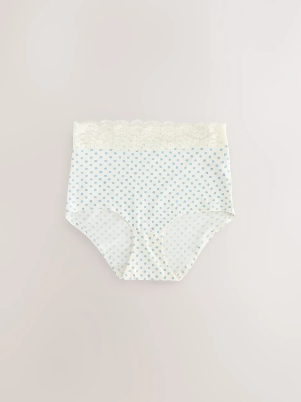 Vert à petites fleurs - Lot de 4 culottes en coton et dentelle