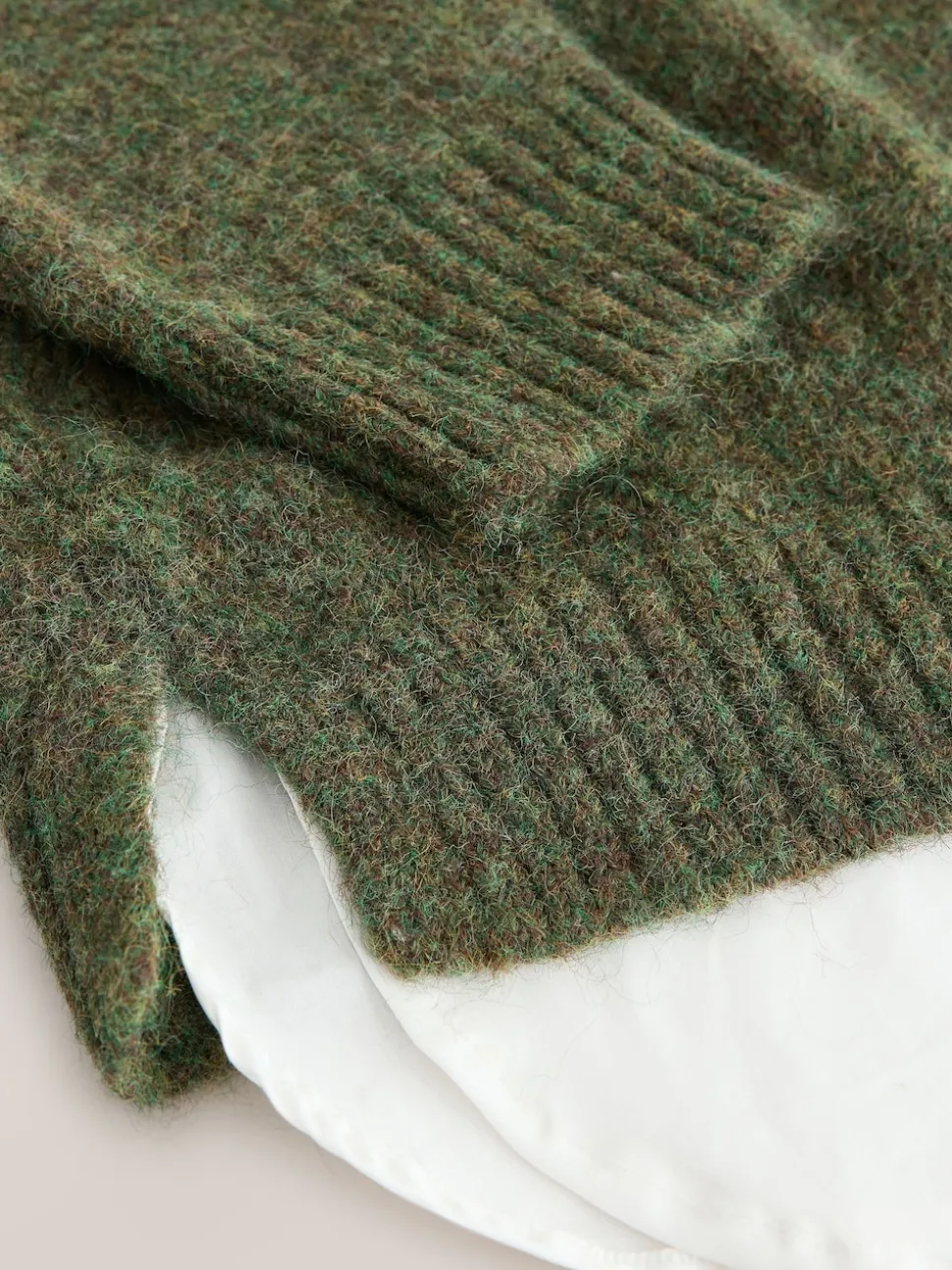Vert - Poncho chemise superposé