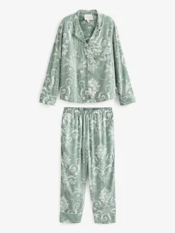 Vert - Pyjama Laura Ashley Josette boutonné