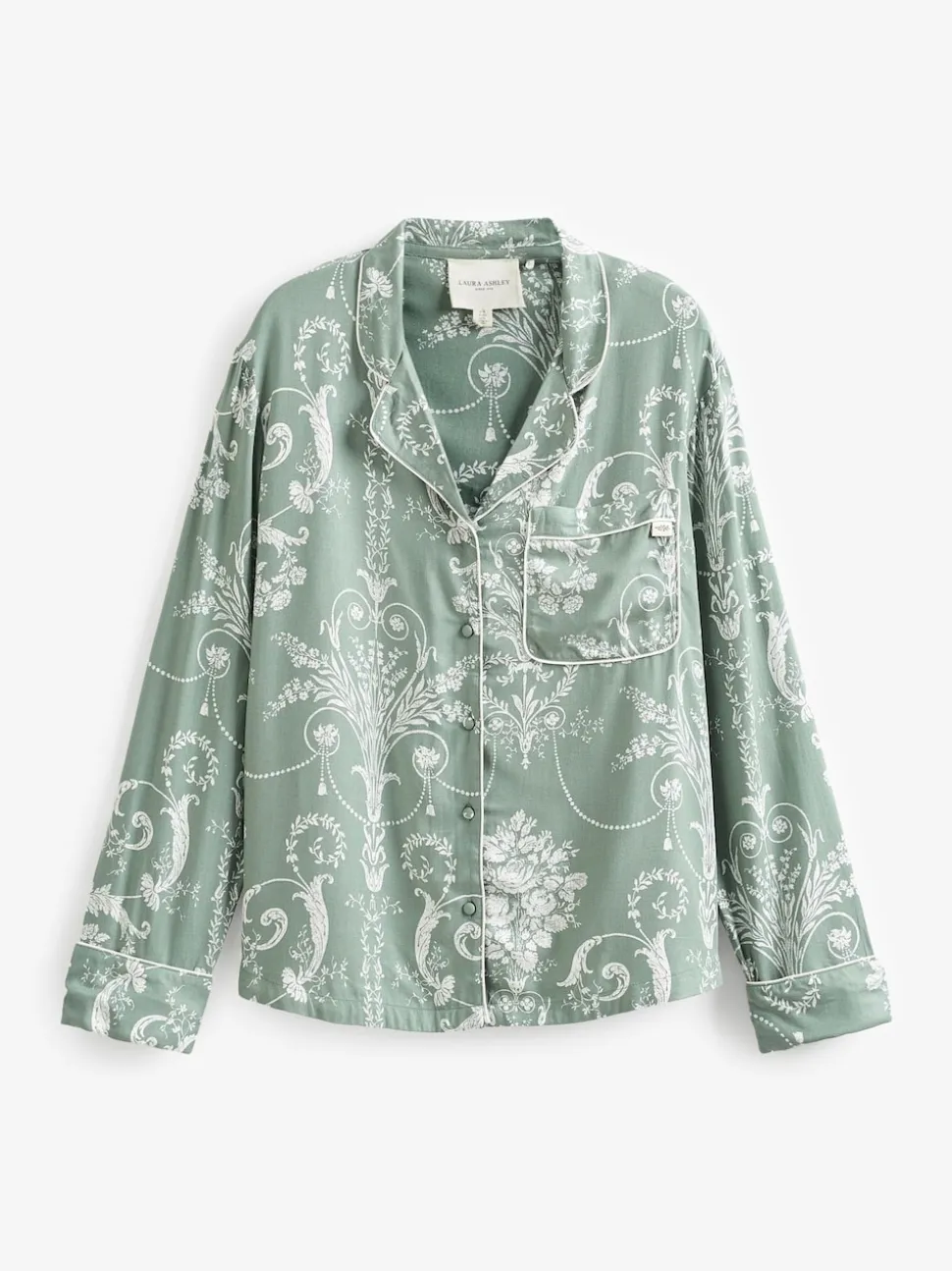 Vert - Pyjama Laura Ashley Josette boutonné