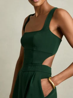 Vert - Reiss Dion Ample Cut-Out Combinaison