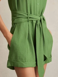 Vert - Reiss Millie Ceinturé Beach Cover-Up Combinaison
