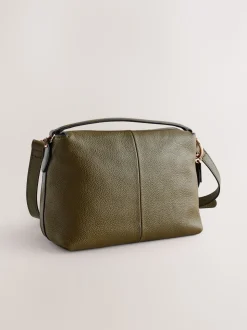 Vert - Sac à bandoulière souple en cuir