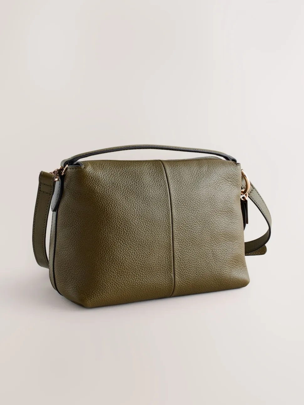 Vert - Sac à bandoulière souple en cuir