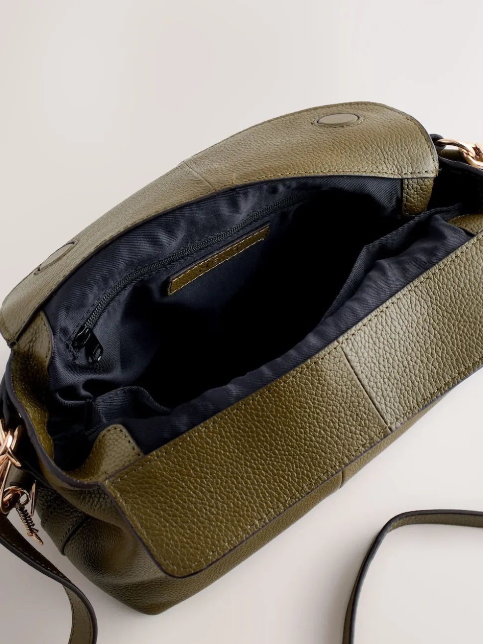 Vert - Sac à bandoulière souple en cuir