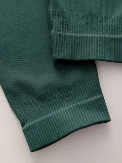 Vert - Self Leggings sans coutures à fronces