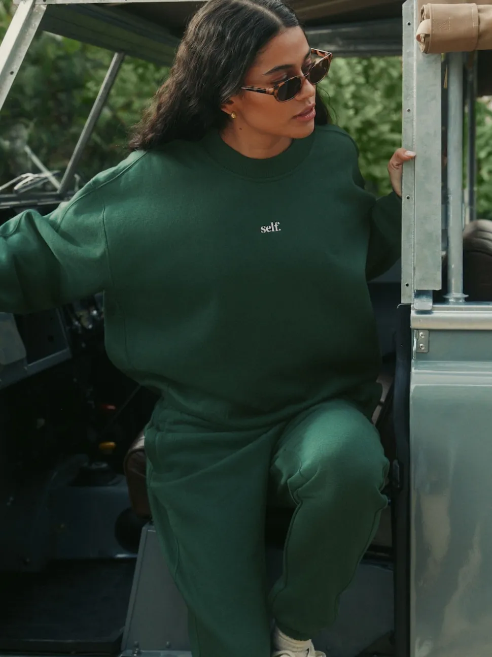 Vert - soi-même. Jogging à poignets