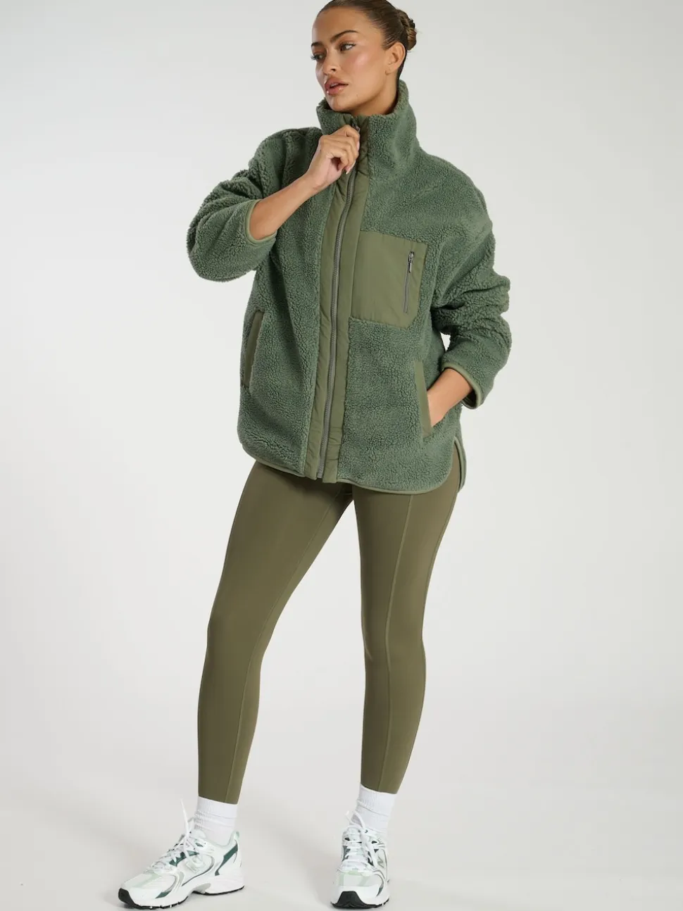 Vert - South Beach Zip Borg Veste