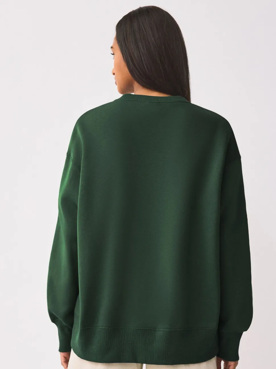 Vert - Sweat-shirt Nike en polaire oversize à col rond