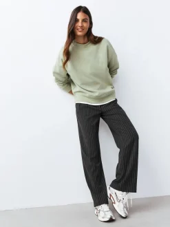 vert - Sweat-shirt super doux Peached Essentials à col rond et coutures