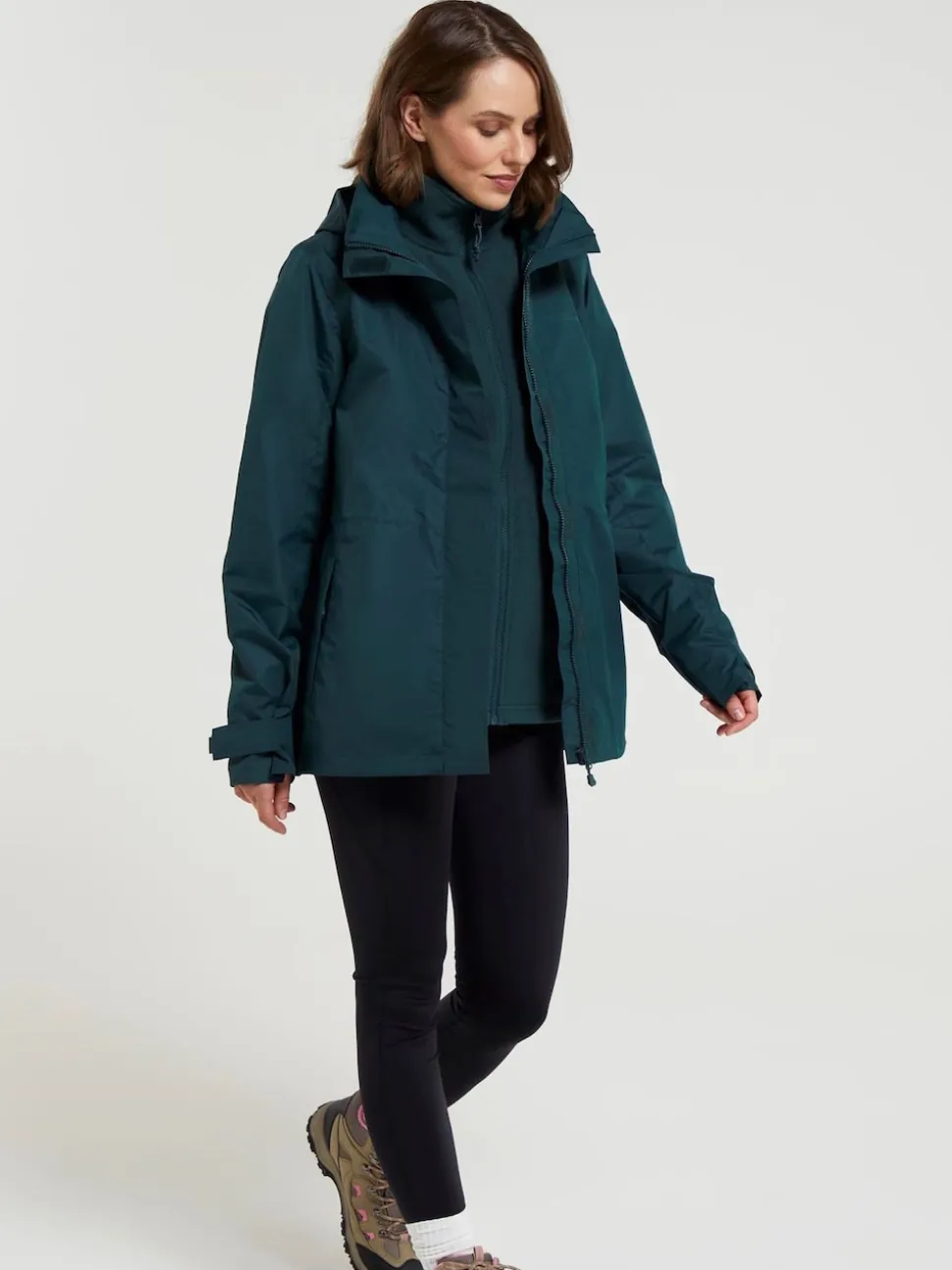 Vert - Veste imperméable Mountain Warehouse Fell 3-en-1 femme