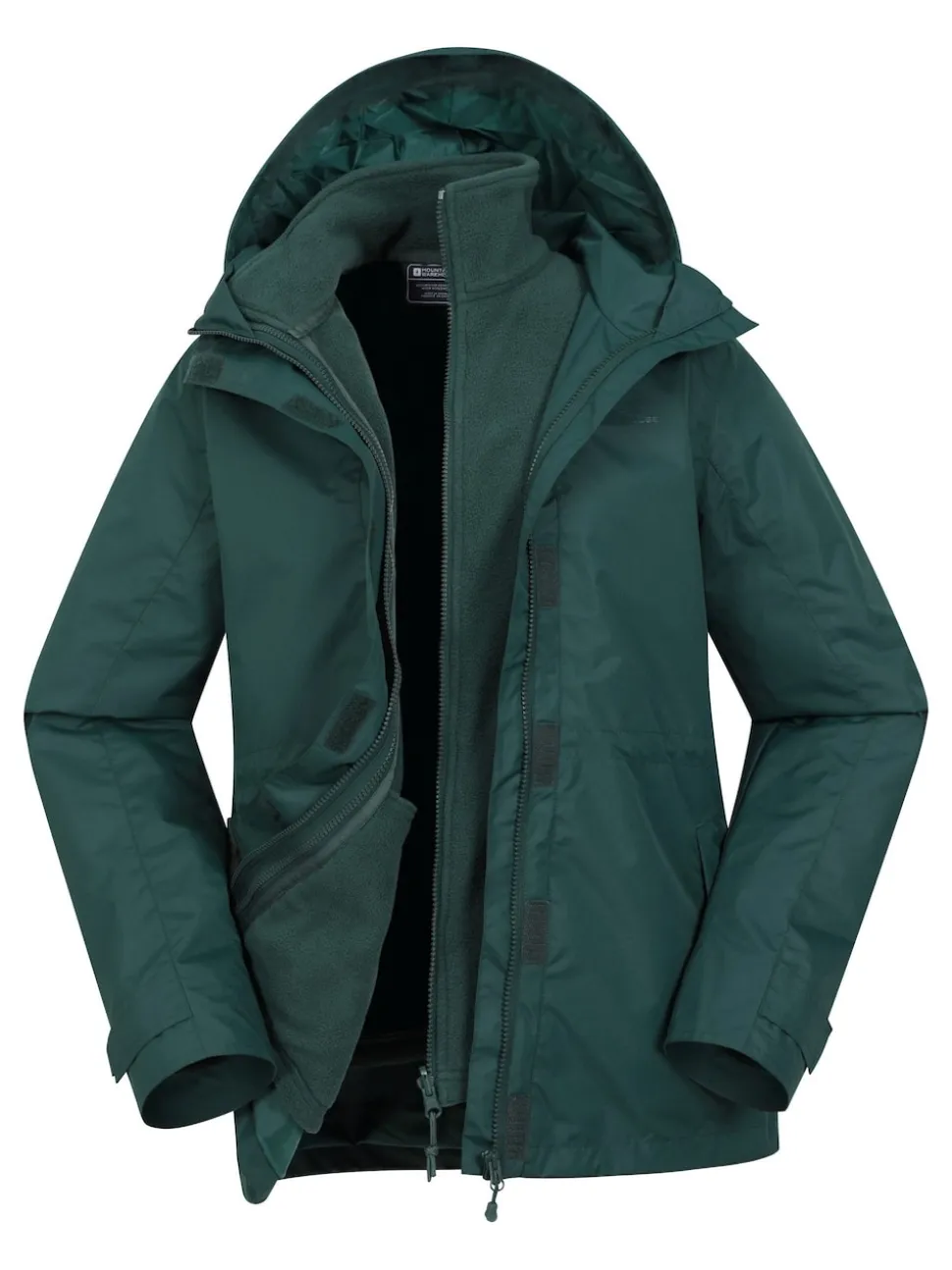 Vert - Veste imperméable Mountain Warehouse Fell 3-en-1 femme