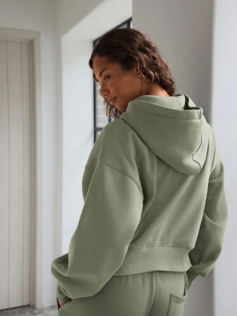vert - Veste zippée à capuche